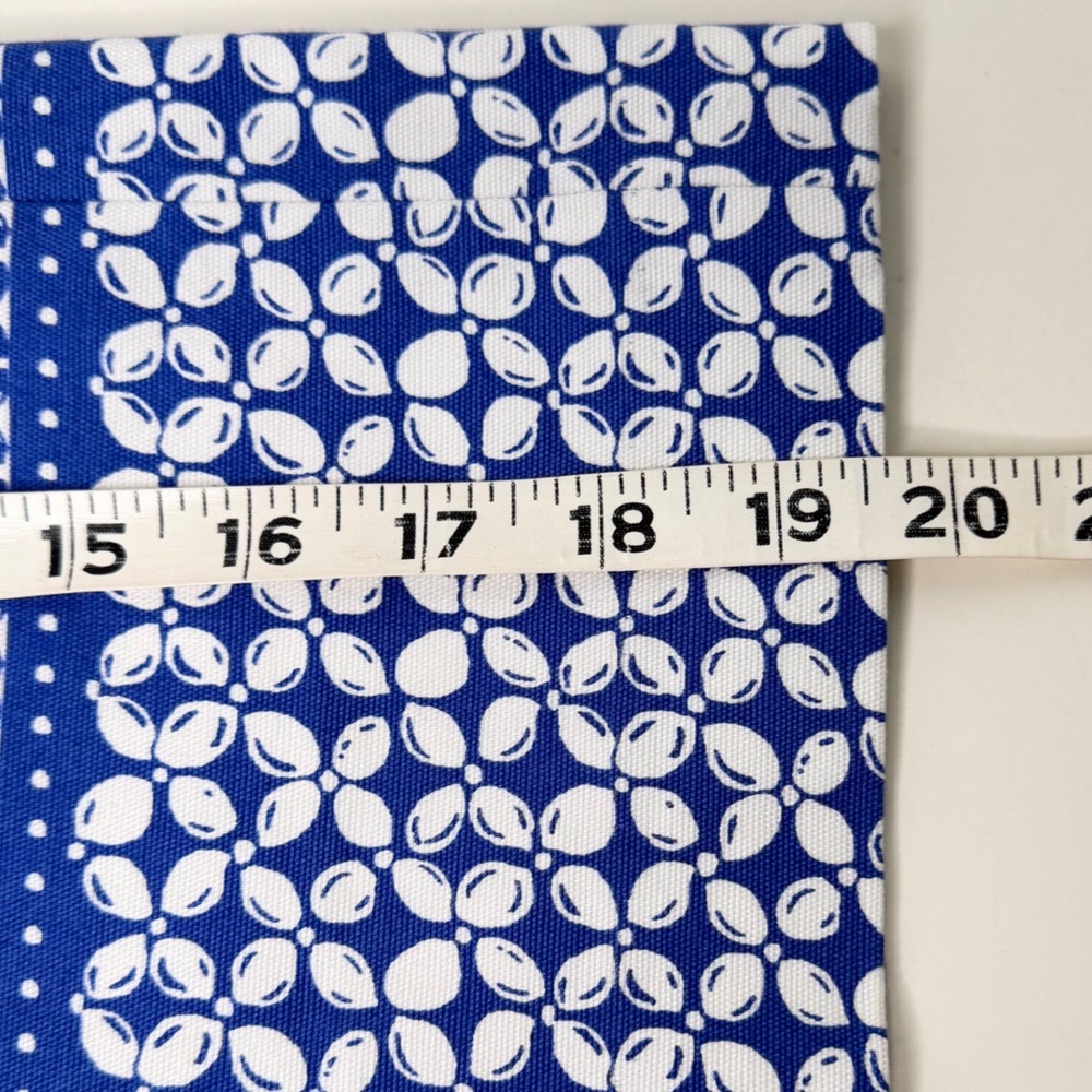 Talbots Short Skirt Womens Blue White Geometric Floral Cotton Stretch Lined 12 - Picture 9 of 9